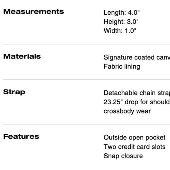 Coach Brand mini wallet on a chain - Picture 3 of 8